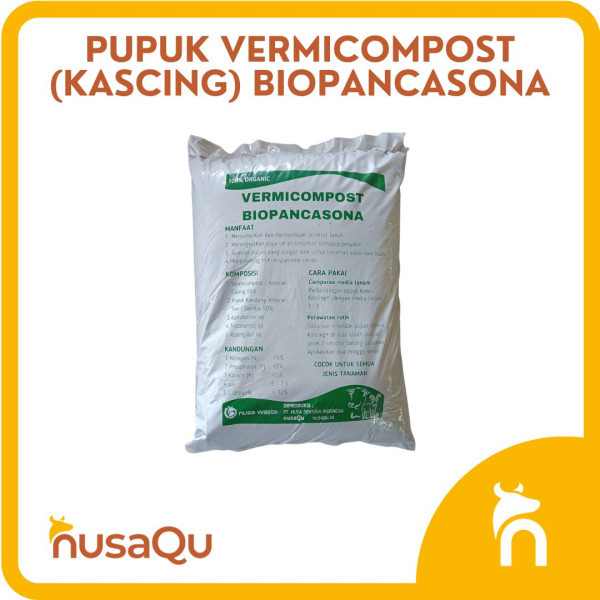 pupuk kascing Vermicompost Pancasona kemasan 10 Kg